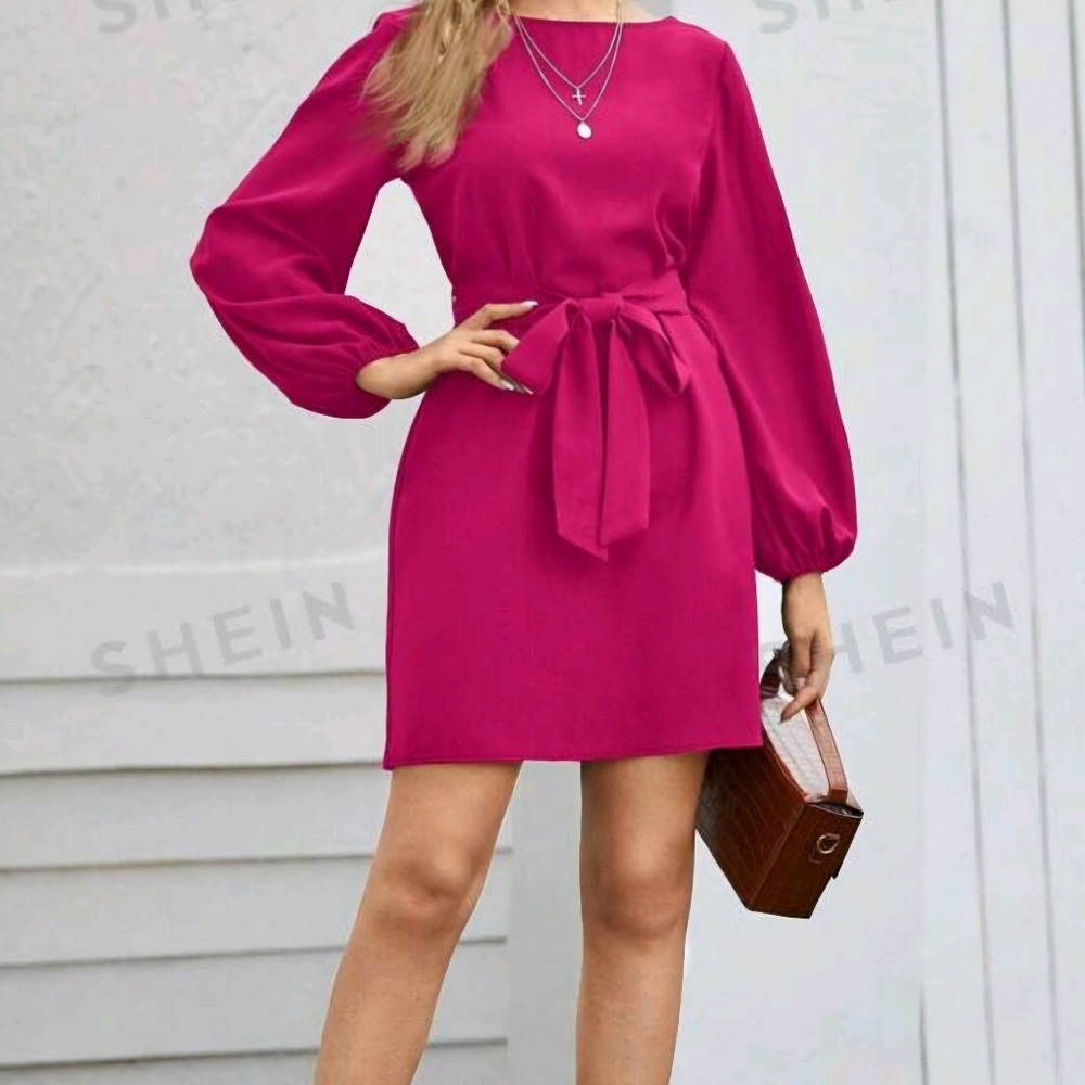 Hot pink dress